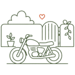 Spazio moto su richiesta al B&B Opi La Sosta, con piccolo cortile privato disponibile per chi viaggia su strada in Abruzzo.